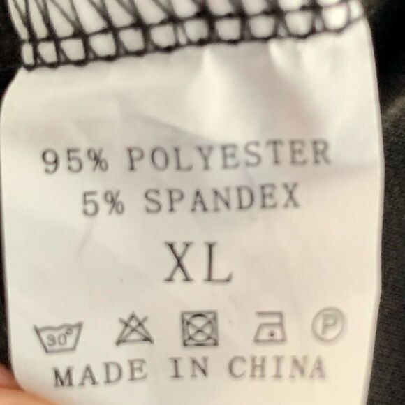 Black Color Block Camouflage 3/4 Zip Pullover Sweatshirt Size XL - Picture 9 of 9